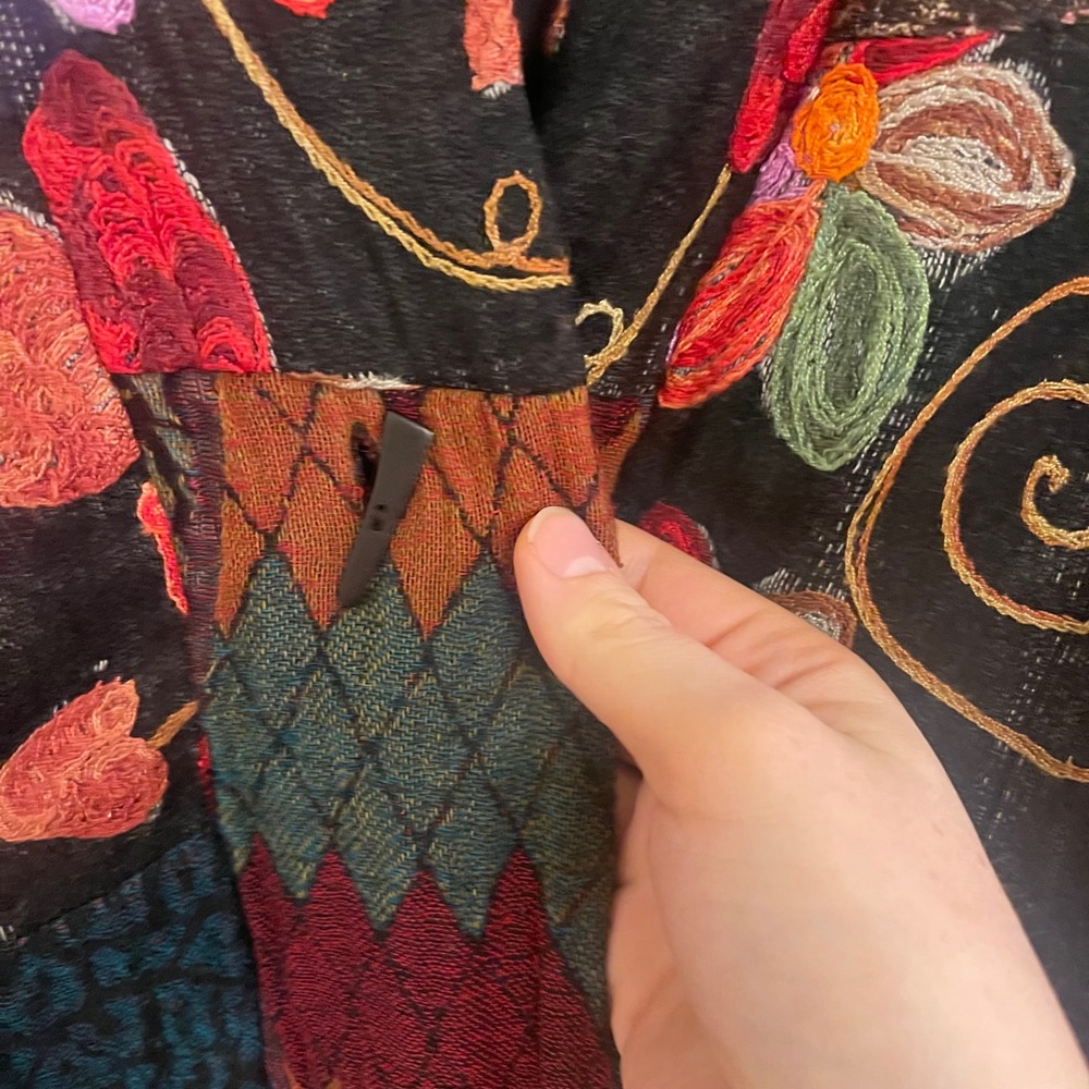 Soft Surroundings Wool Blend Multicolor Jacket Whimseygoth Fairycore Fall - Picture 5 of 12